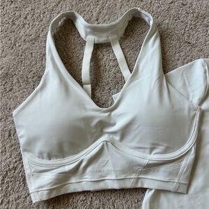 Gymshark Whitney Simmons Skylight White Longline Sports Bra